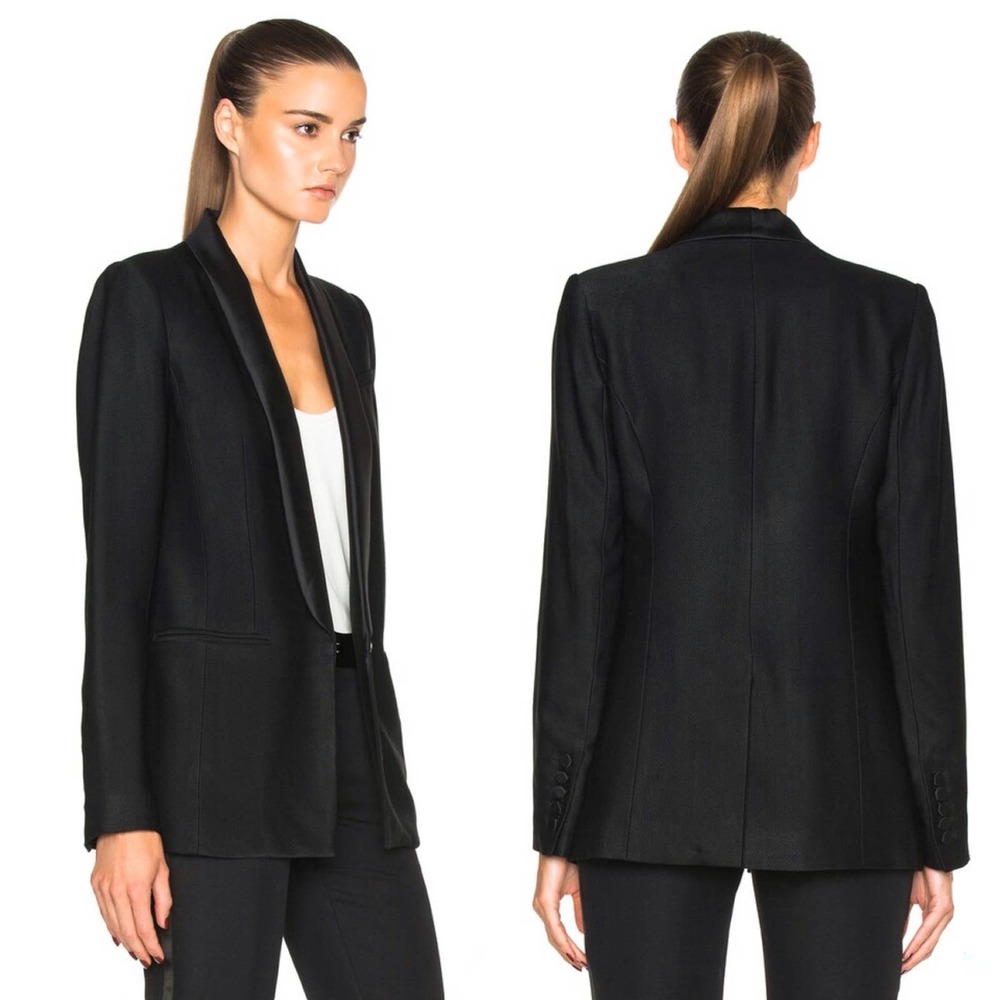 Veronica Beard Glastonbury Tuxedo Blazer Black Sz 8 Women's Shawl Collar